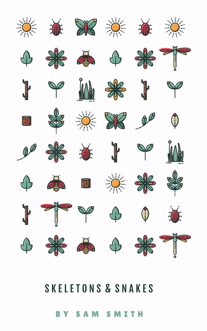 Eclectic Icons Mesh Nature and Bohemian Elements for Edgy Design - Download Free Stock Images Pikwizard.com