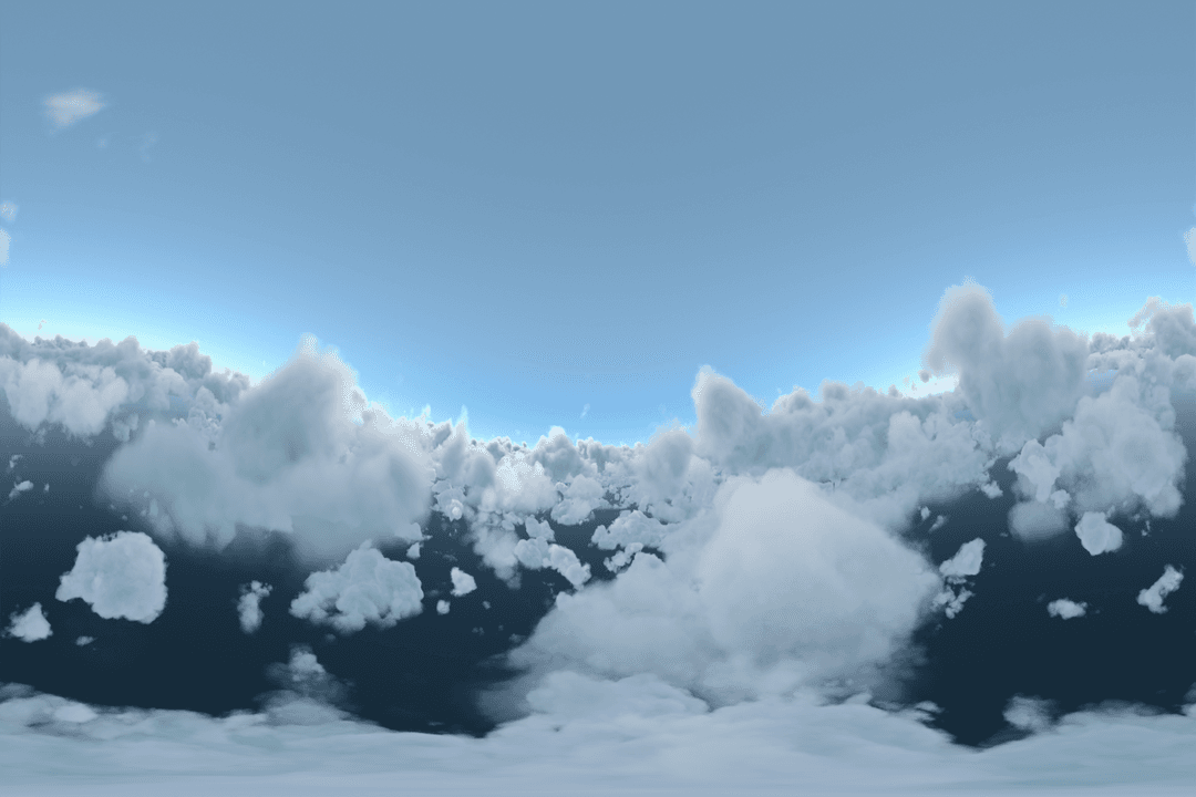 Transparent clouds reflecting sunlight in clear blue sky