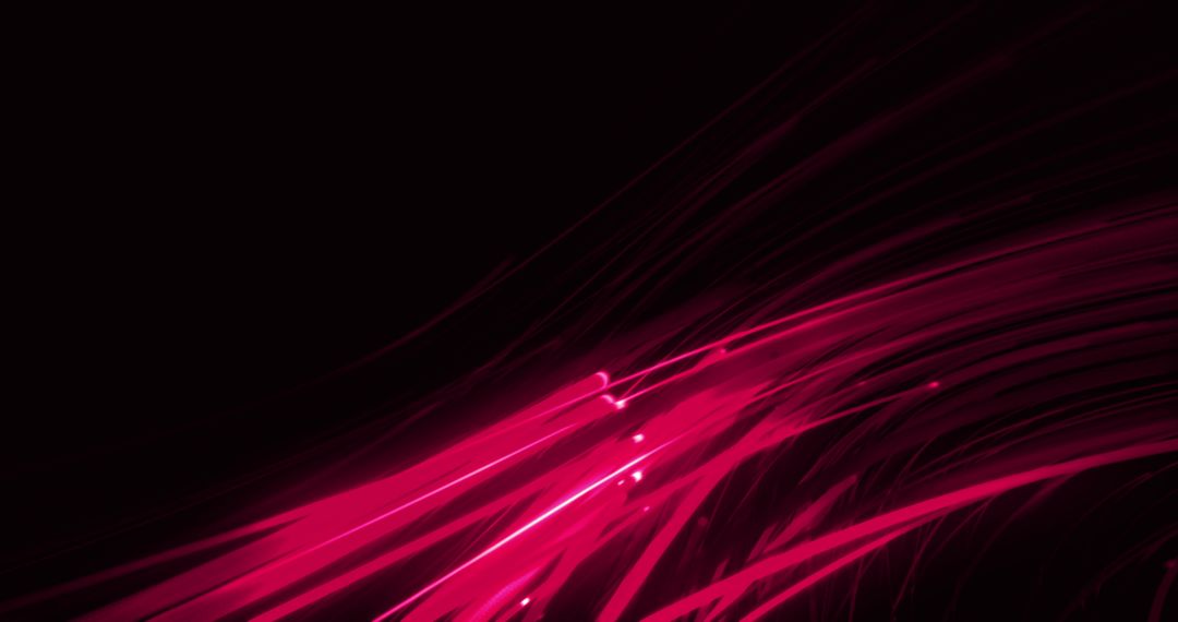 Abstract Neon Red Light Trails on Black Background Digital Art