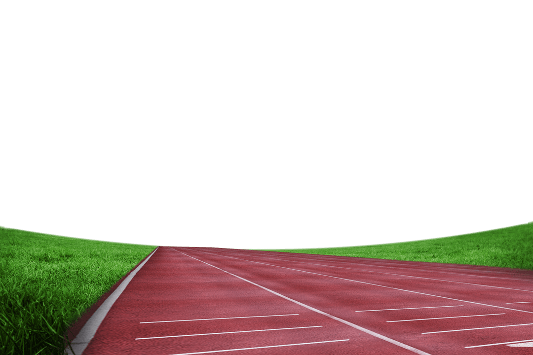 Endless Running Track with Transparent Sky Background