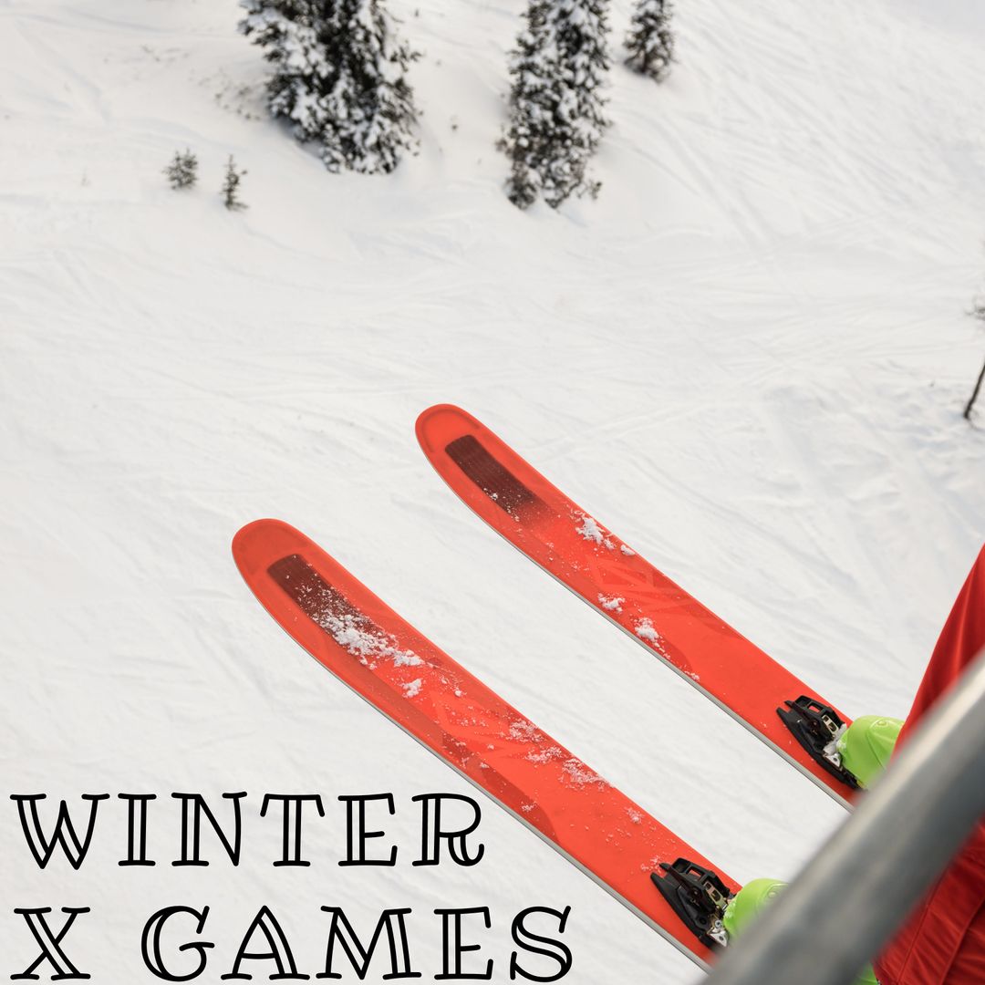 Red Ski Adventure Highlight in Snowy Mountains