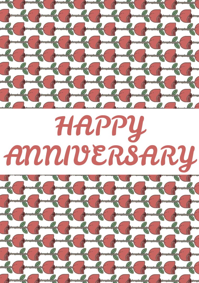 Apple Theme Anniversary Card with Bold Calligraphy
