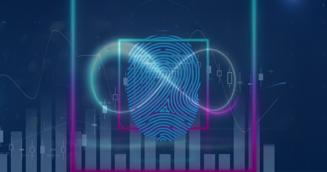 Neon Infinity Symbol Overlay on Digital Finance Interface