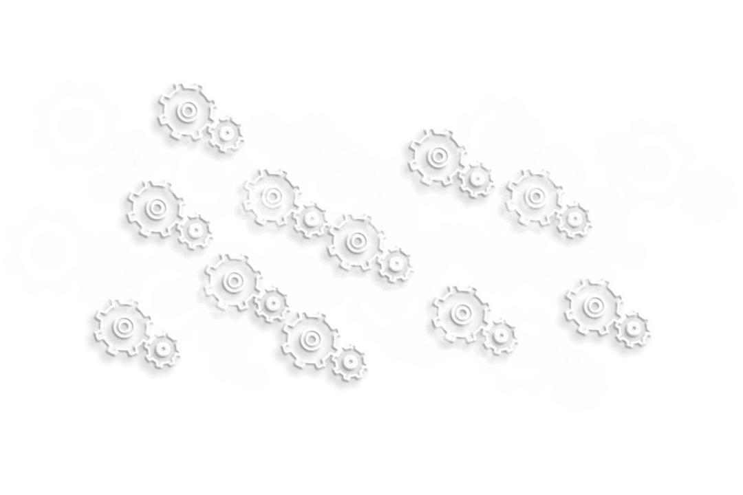 Transparent Industrial White Cogs Vector Illustration