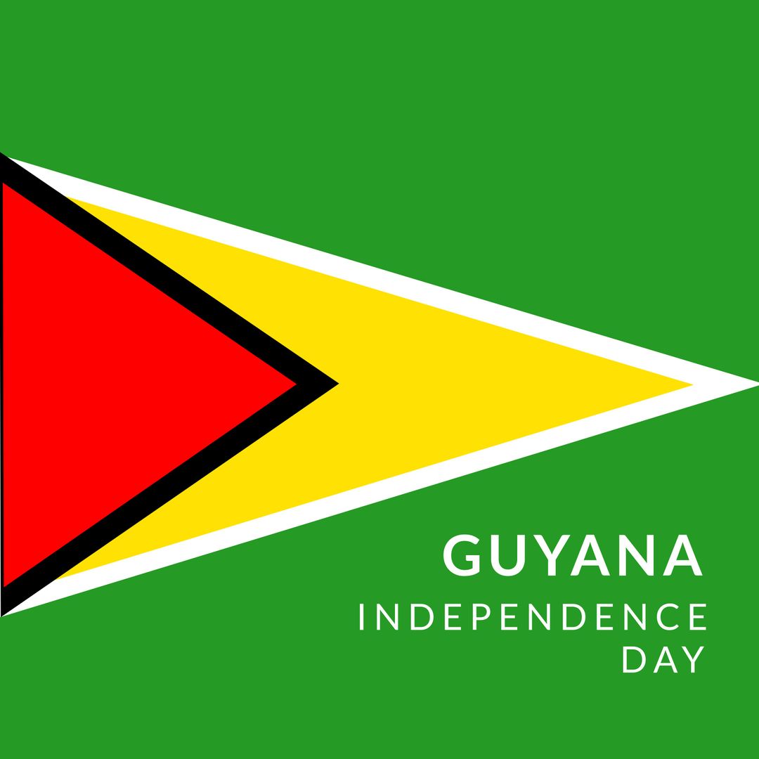 Guyana Independence Day Celebration Concept with National Colors