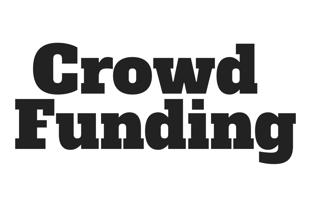Crowd Funding Text Finance Concept on Transparent Background