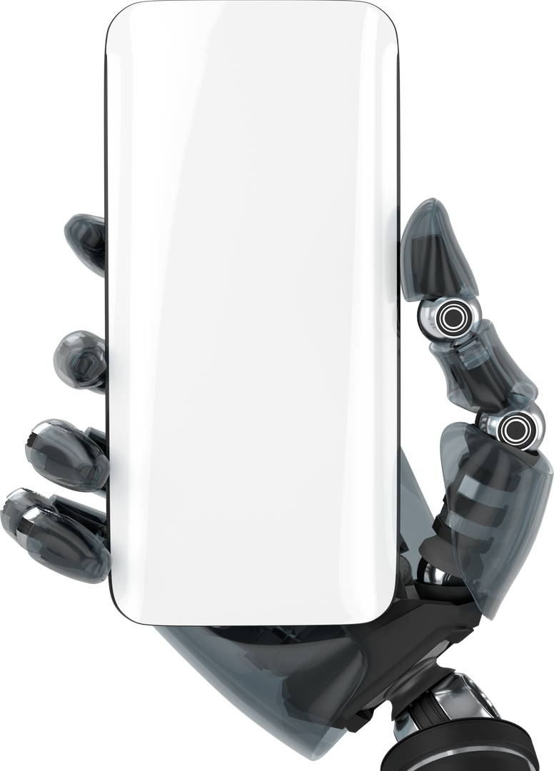 Transparent Robot Hand Holding Blank Smartphone, Artificial Intelligence Technology Concept - Download Free Stock Images Pikwizard.com