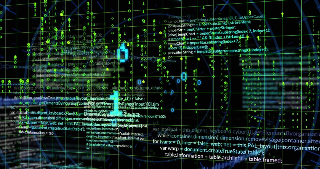 Digital Data Processing with Abstract Binary Interface - Free Images, Stock Photos and Pictures on Pikwizard.com