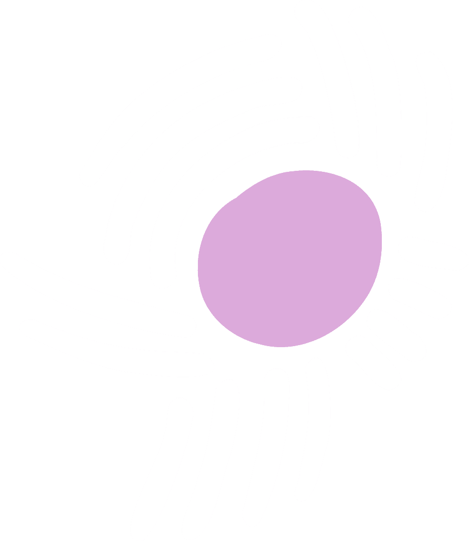 Abstract Lavender Oval with White Swirls on Transparent Background