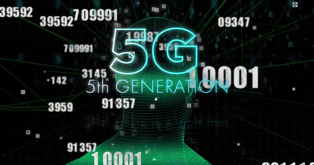5G Technology with Digital Network Illustration