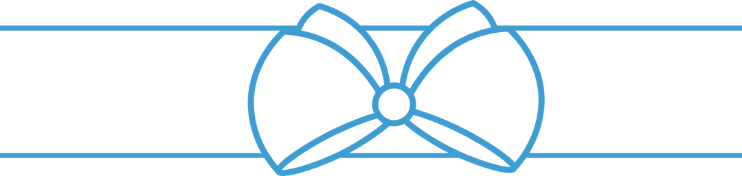 Blue Ribbon with Bow on Transparent Background Vector