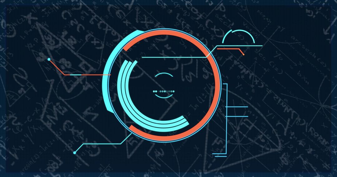Futuristic Data Interface Over Mathematical Equations