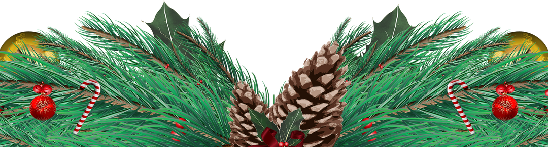 Transparent Fir Branch Frame with Pinecones and Festive Decorations - Download Free Stock Images Pikwizard.com