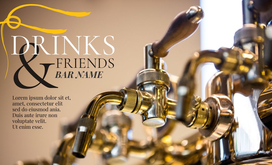 Beer Taps at Pub Evoking Camaraderie and Relaxation