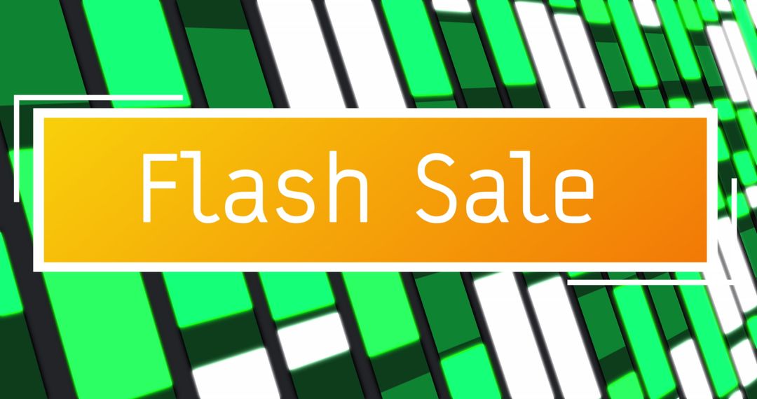 Flash Sale Banner with Vibrant Green Background