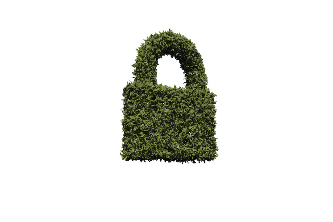 Green Secure Grass Padlock Illustration on Transparent Background - Download Free Stock Images Pikwizard.com