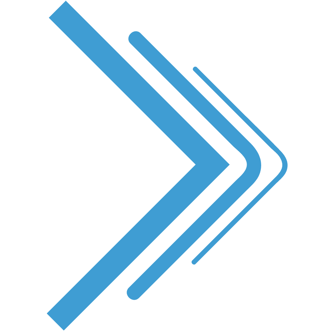 Abstract Blue Arrows on Transparent Background