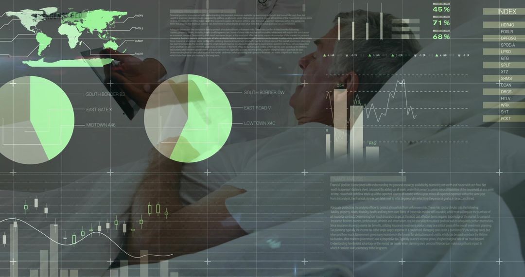 Senior Receiving Physiotherapy with Digital Analytics Overlays