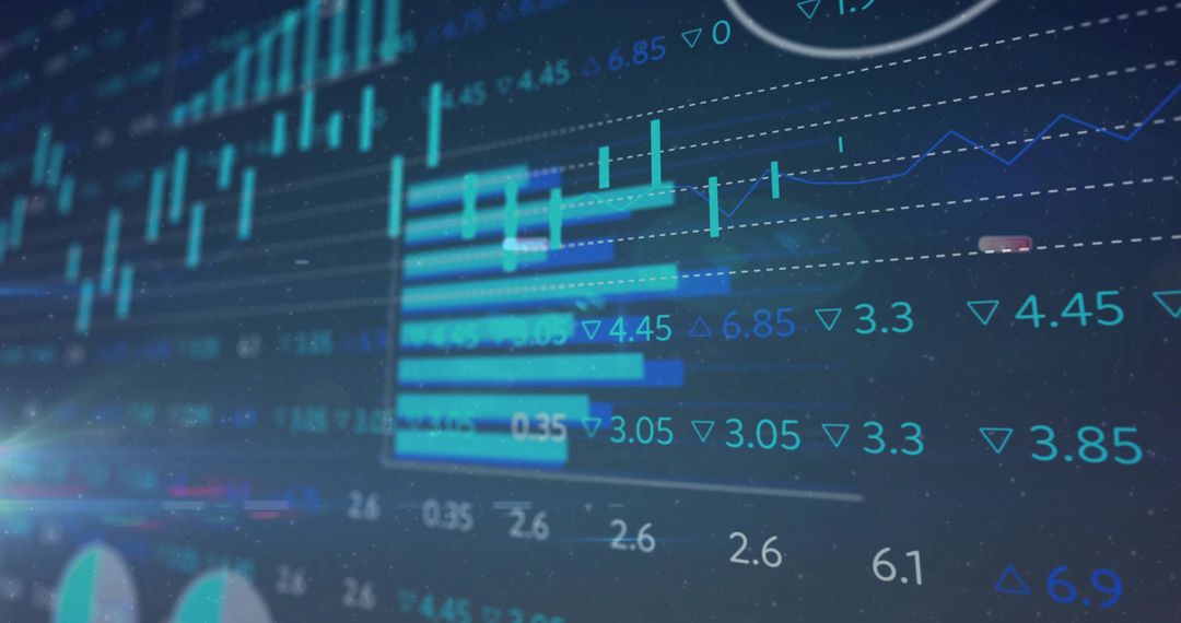 Digital Data Visualization with Charts and Analytics Dashboard Interface