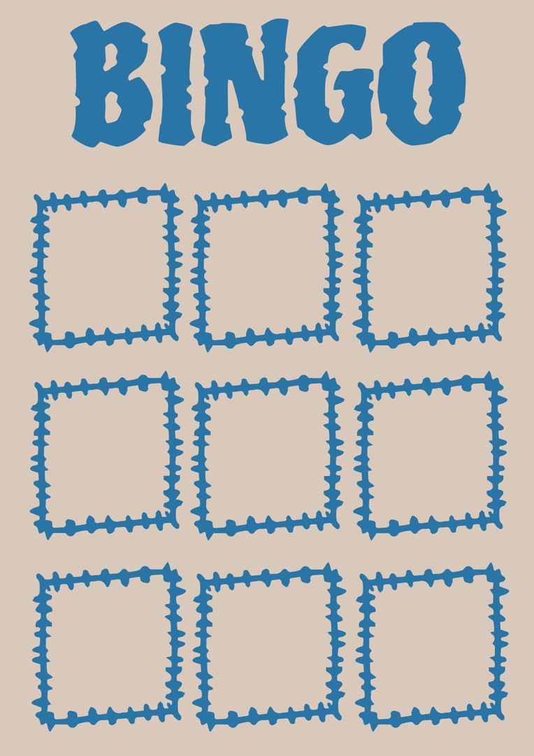 Customizable Bingo Card Template for Games and Events