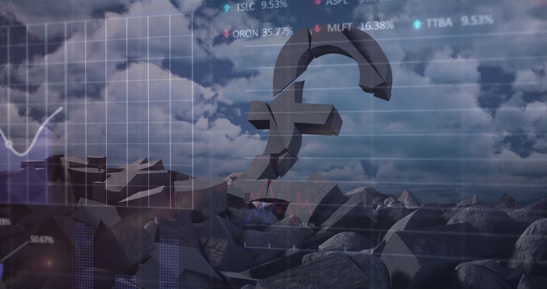 Collapsing British Pound with Interwoven Financial Data Visualization