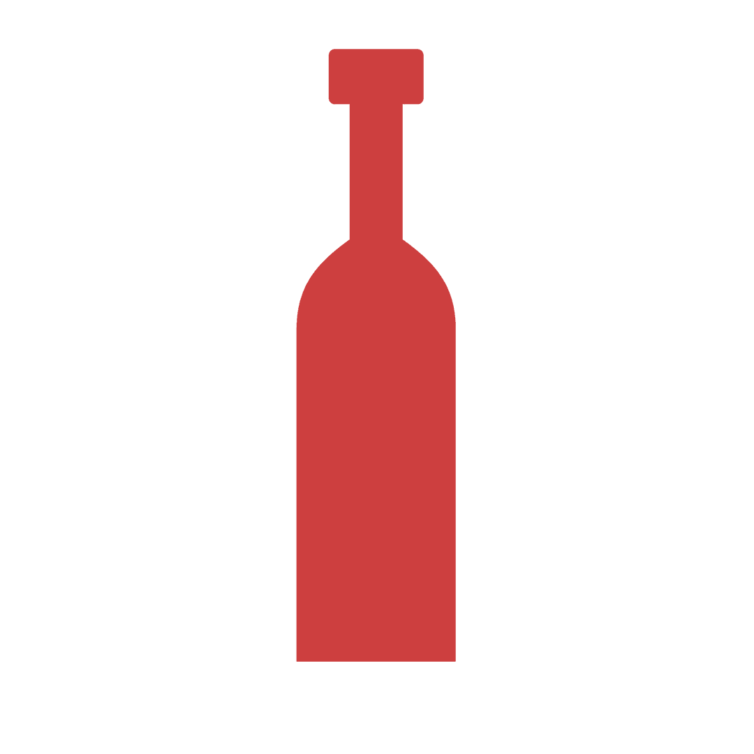 Red Wine Bottle SVG Icon on Transparent Background for Parties