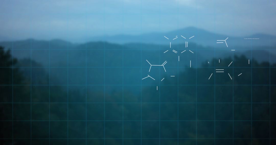 Digital Padlock Icon on Blue Networking Background