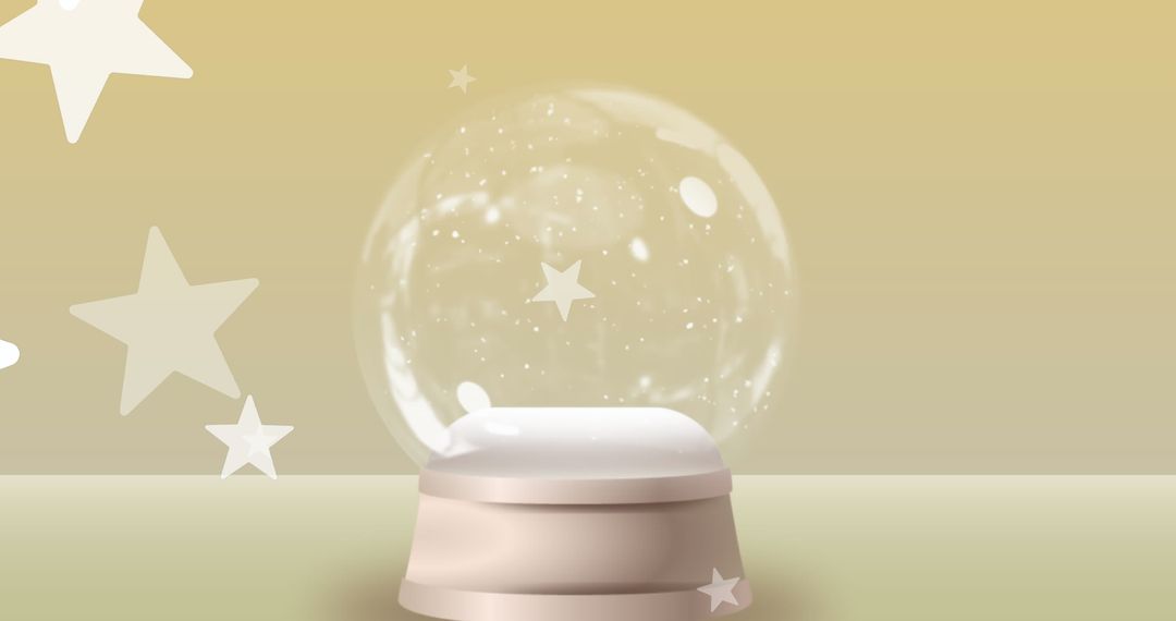 Christmas Snow Globe Illustration with Stars and Light Spots - Free Images, Stock Photos and Pictures on Pikwizard.com