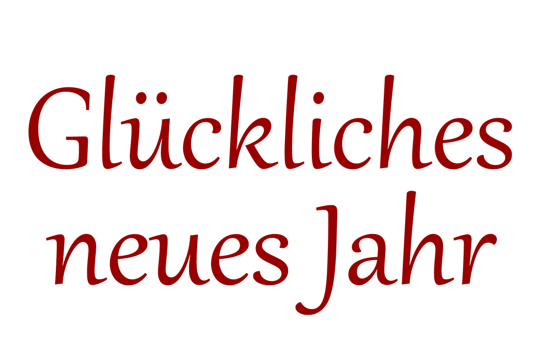 German New Year Wishes Transparent Text Design PNG