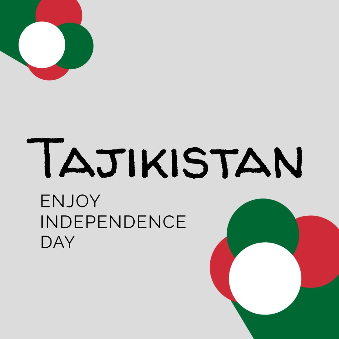 Tajikistan Independence Day Celebration with Colorful Circles - Download Free Stock Templates Pikwizard.com