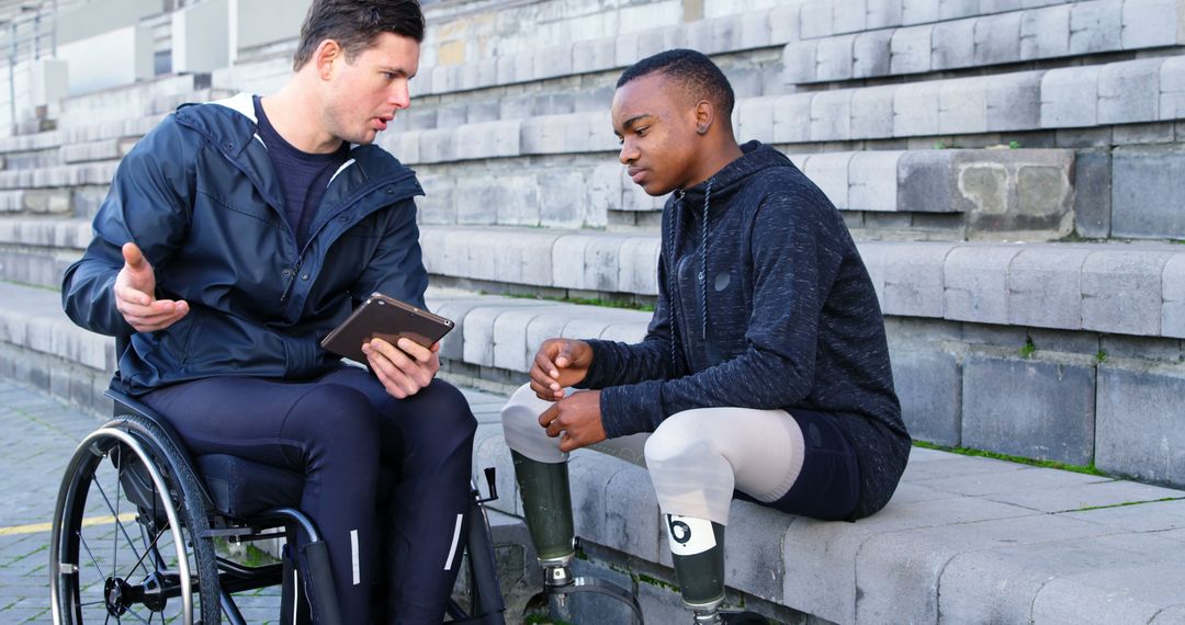 Communication Between Adaptive Athletes Discussing Strategy