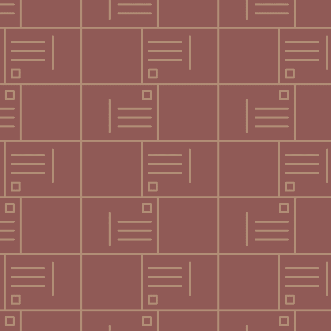 Seamless Transparent Postcard Pattern on Brown Background