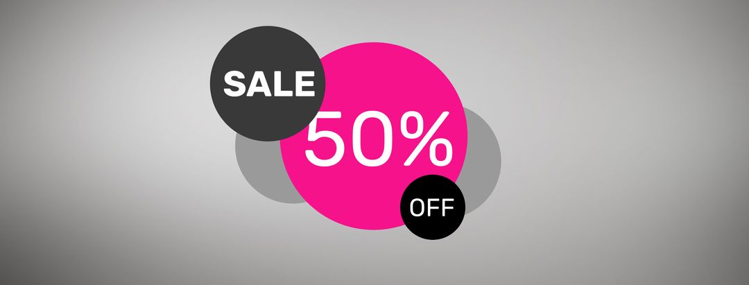 Bright 50 percent Off Sale Banner with Bold Typography - Download Free Stock Templates Pikwizard.com