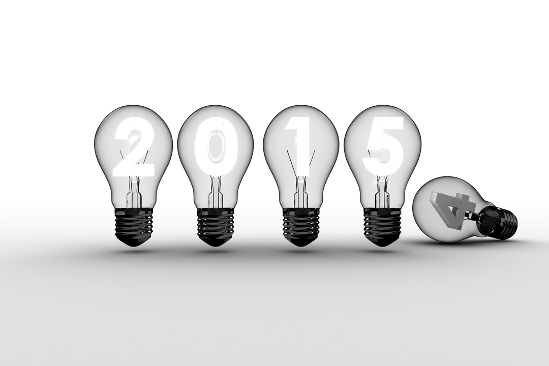 Transparent Celebration 2015 Light Bulbs New Year Concept - Download Free Stock Images Pikwizard.com