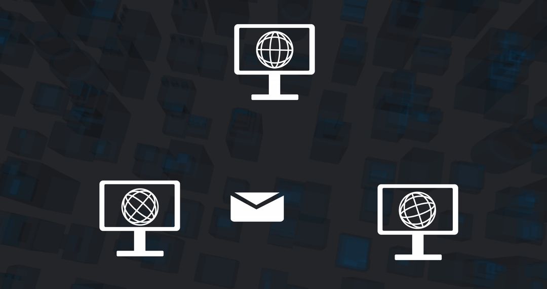 Abstract Network Icons Symbolizing Digital Connectivity