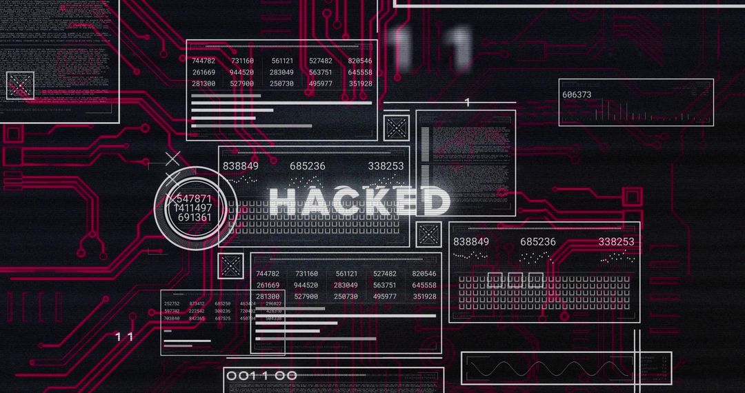 Digital Circuitry Hacked Signal Data Breach Conceptual