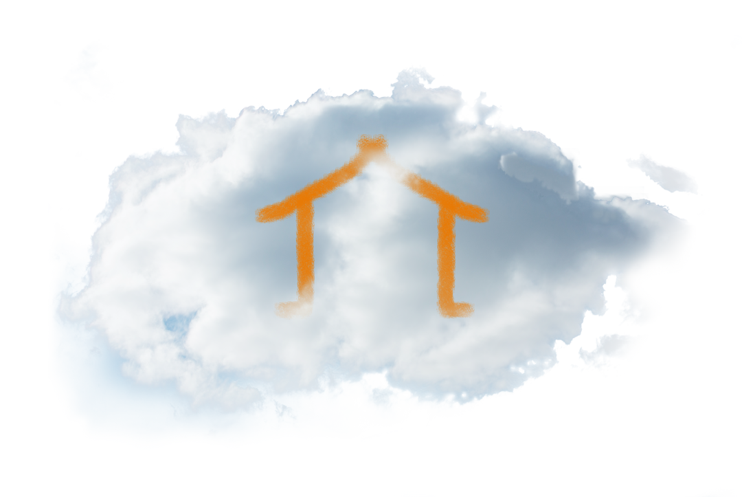 Transparent House Shape on Cloud Vector for Real Estate Projects - Download Free Stock Images Pikwizard.com