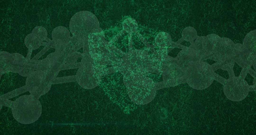 Futuristic Molecular Structure Green Theme