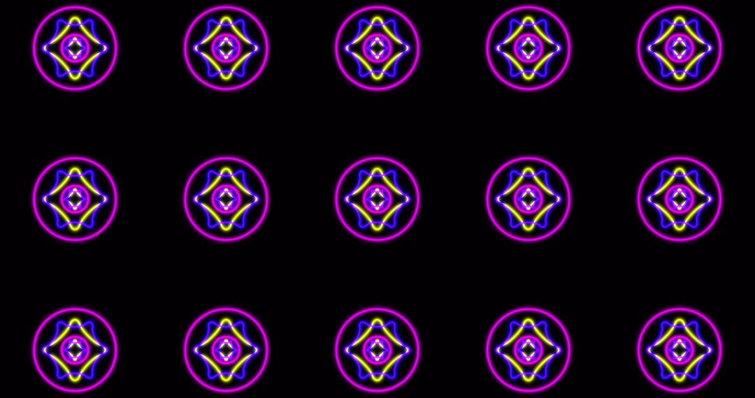 Dynamic Neon Kaleidoscope in Continuous Hypnotic Motion