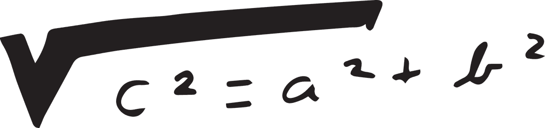 Transparent Graphic of Pythagorean Theorem Formula Equation