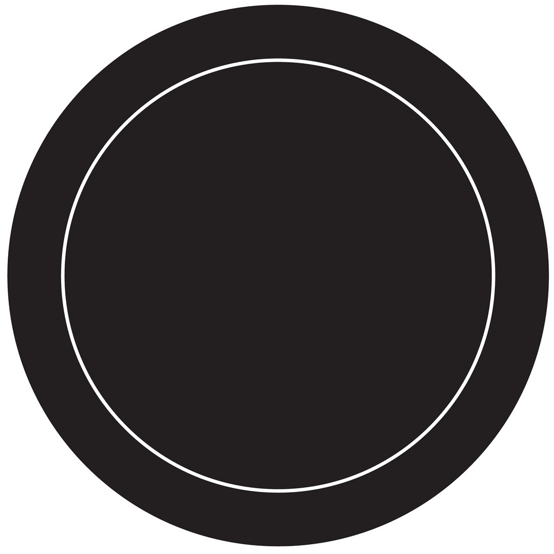 Black Circle with Transparent Background for Graphic Designs
