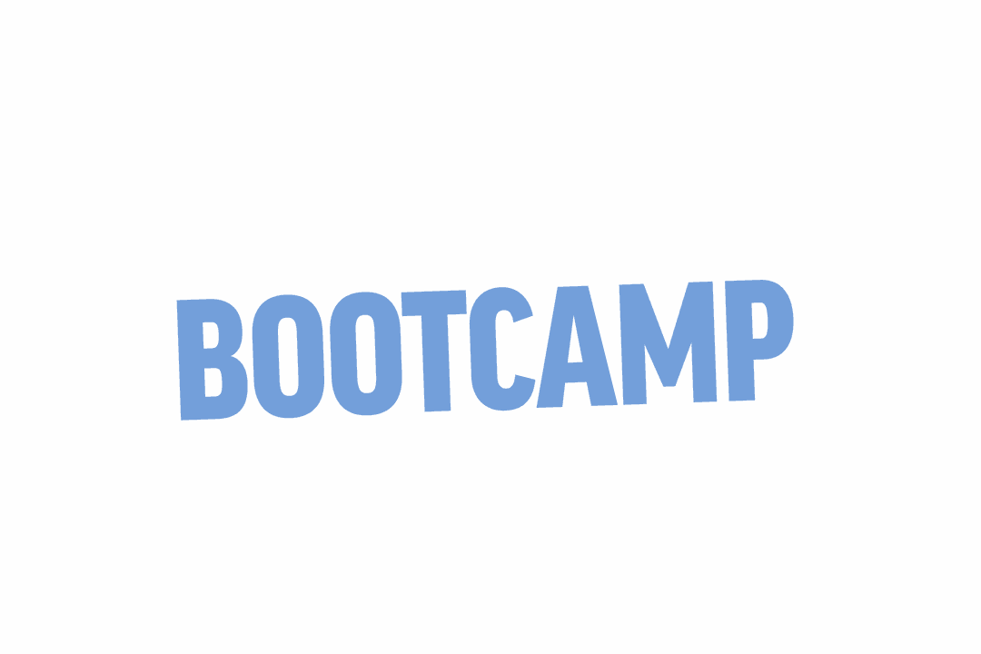 Bootcamp Text Illustration on Transparent Background