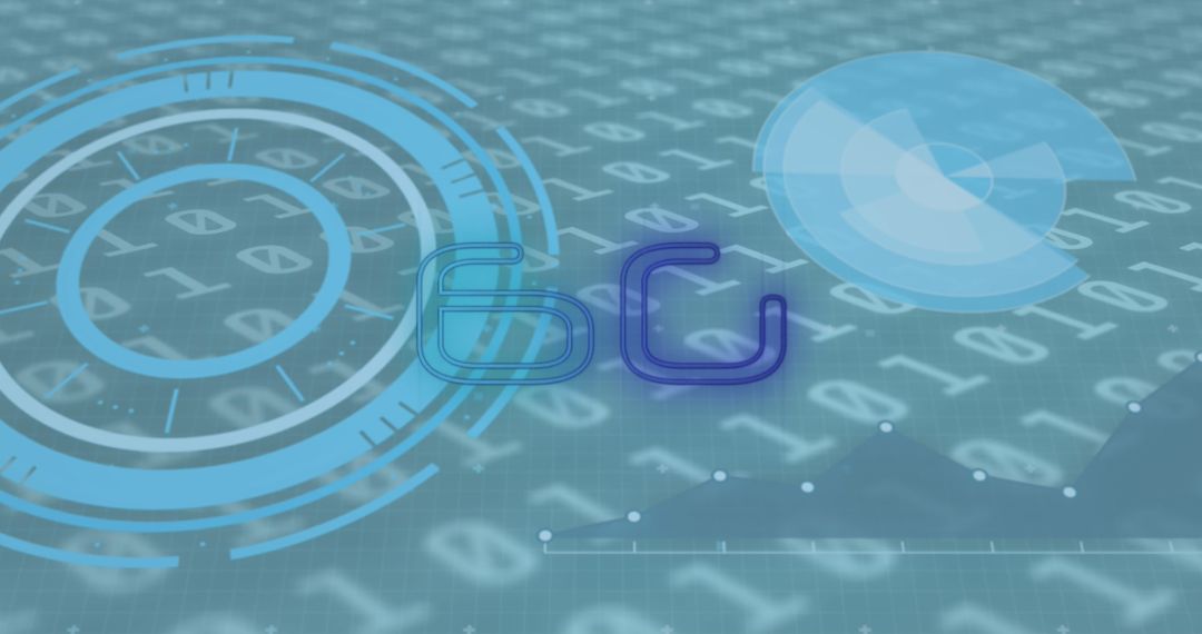 6G Technology Concept over Binary Code and Digital Elements
