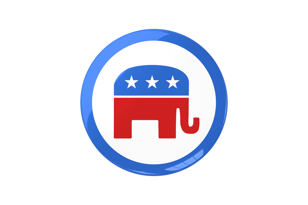 American Republican Elephant Vector on Transparent Background