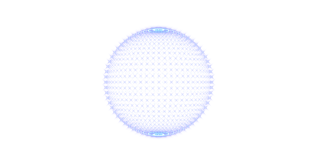 Glowing Blue Globe on Transparent Background Illustration