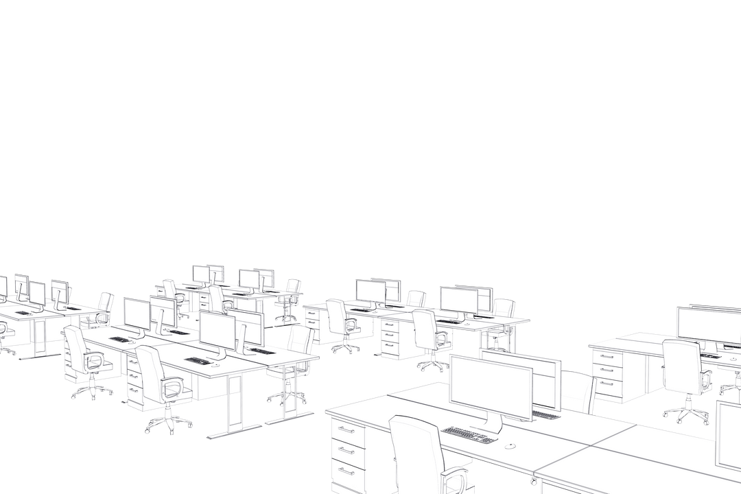 Transparent Draw of Open Plan Office Space - Download Free Stock Images Pikwizard.com