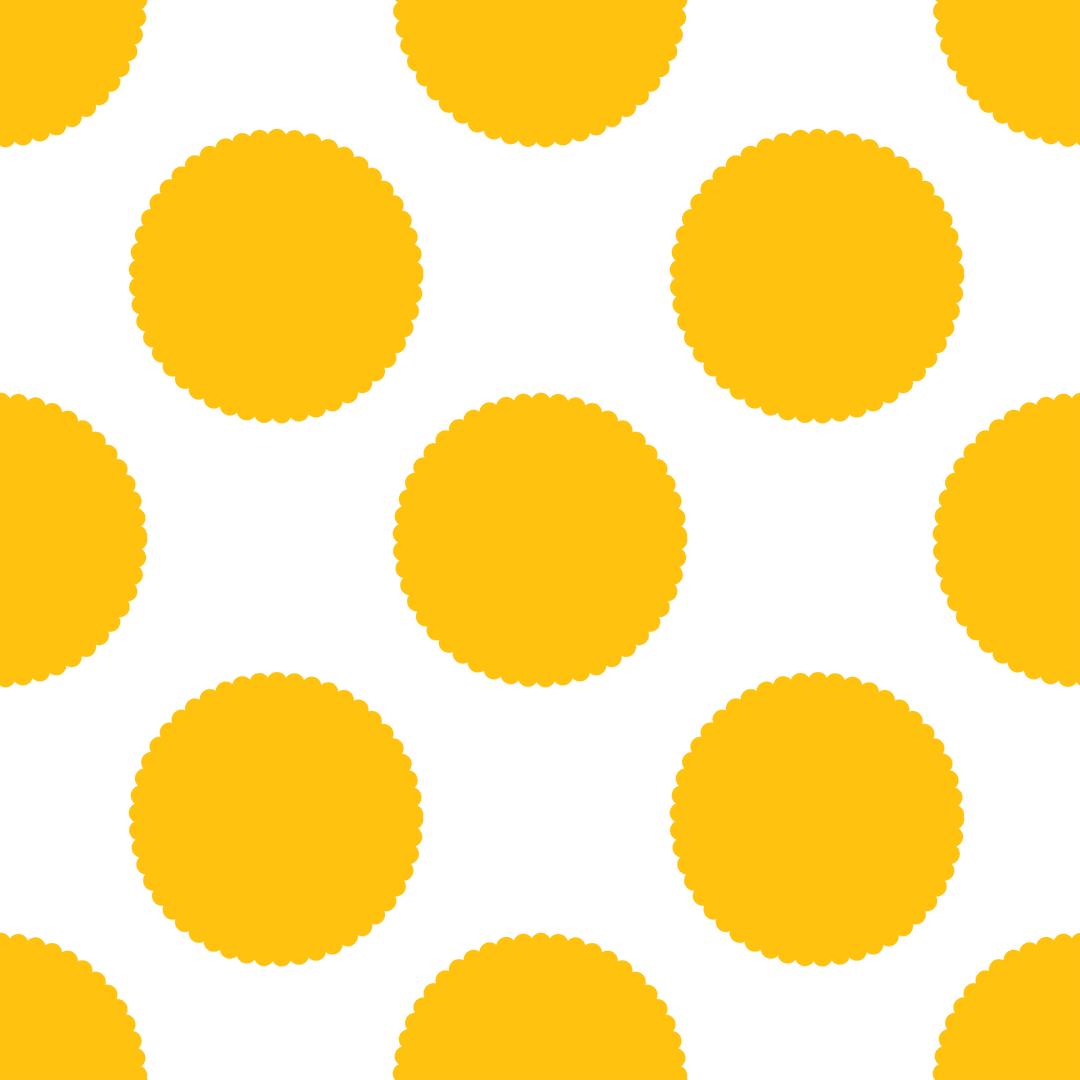 Bright Yellow Dots Pattern on Transparent Background