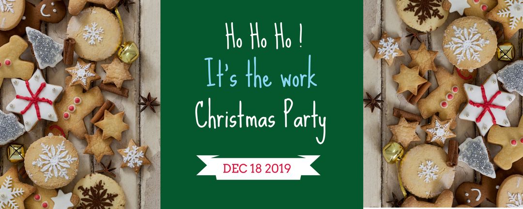 Assorted Christmas Cookies with Festive Party Message