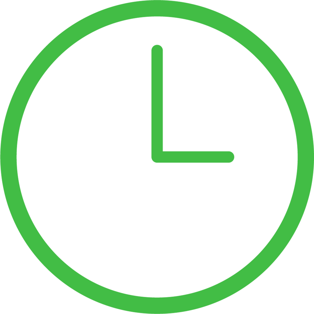 Green Outline Clock on Transparent Background for Time and Planning - Download Free Stock Images Pikwizard.com