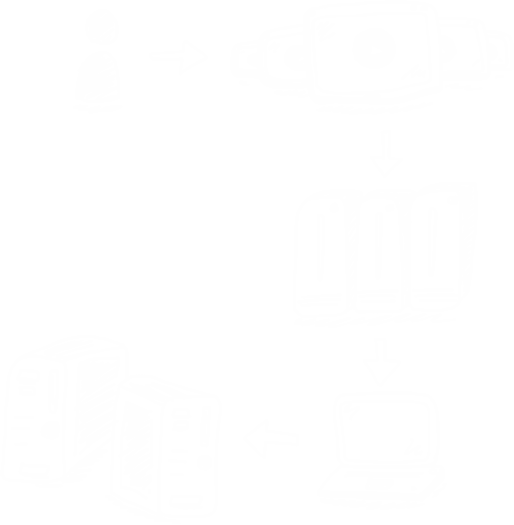 Digital Connectivity Icons on Transparent Background Illustration